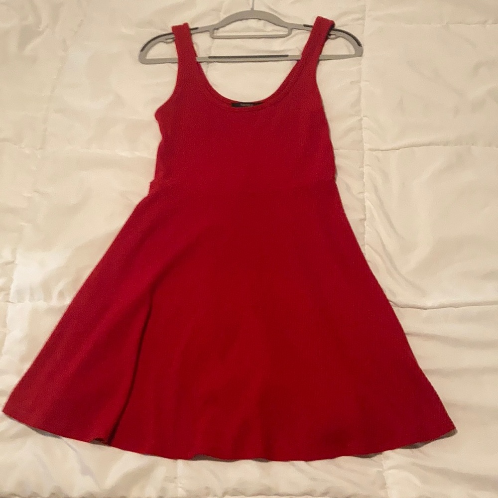 Red skater dress